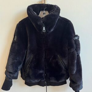 SAM Girls faux fur bomber jacket